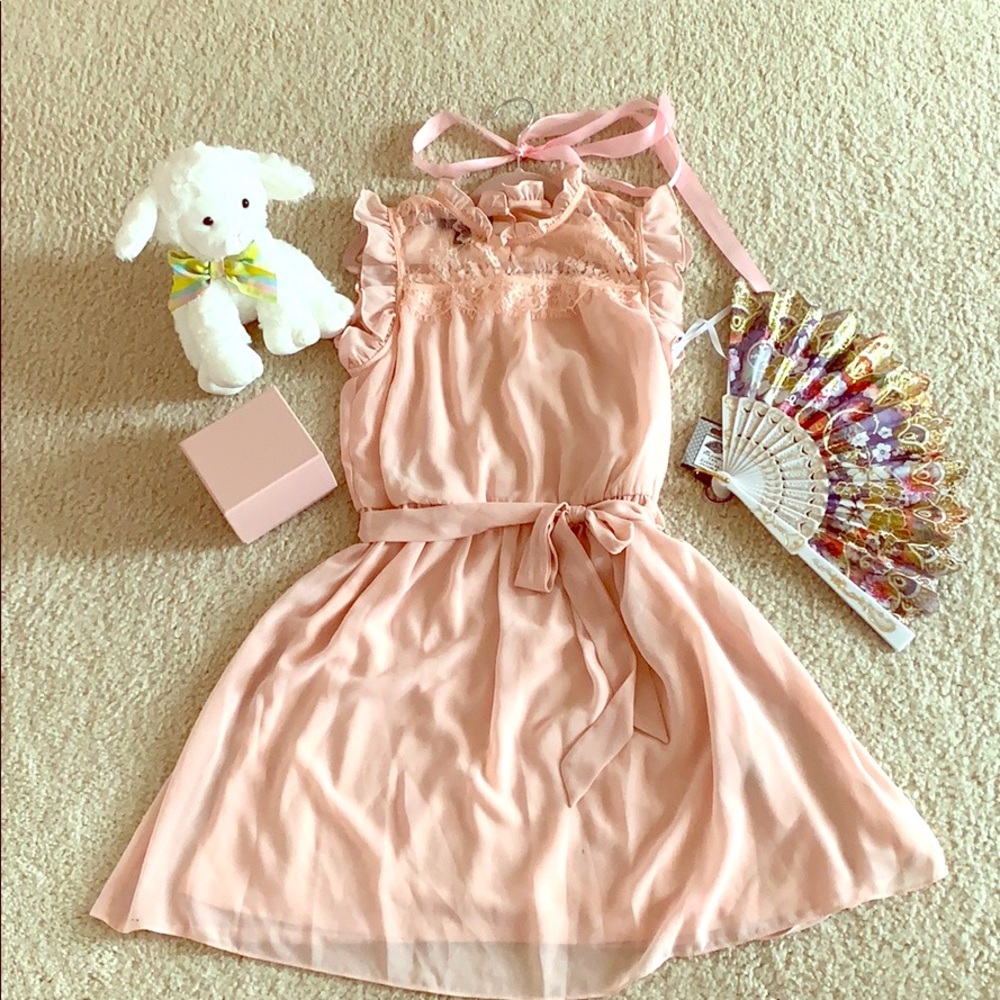 Beautiful short vintage baby pink princess dress